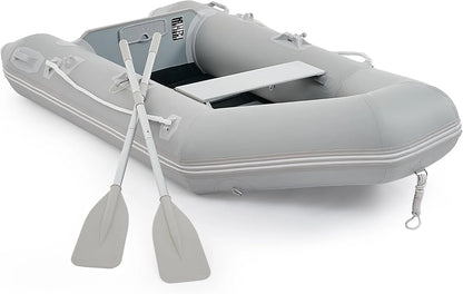 7.5ft Inflatable Dinghy Boat, 2 Person 660lb Transom Sport Tender Boat with Pump Aluminum Oars Floor, Heavy Duty Inflatable Raft Kayak for Adults