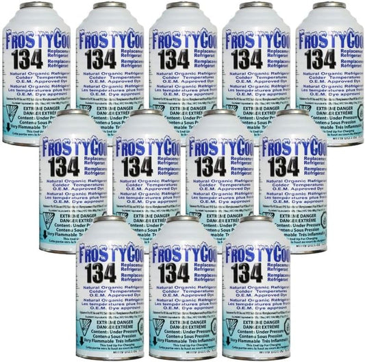 134 AC Replacement Refrigerant for R134a with R134 R12 AC Refrigerant 6oz. (Pack of 12)