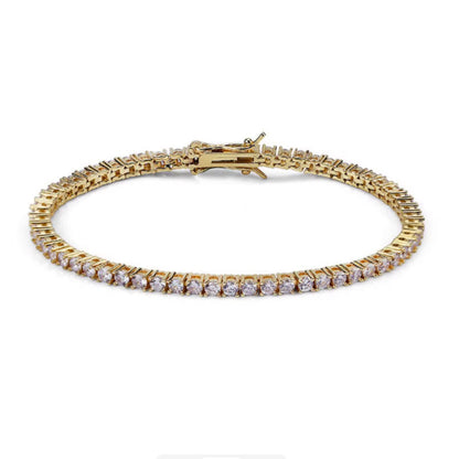 Gold Tone CZ Tennis Bracelet