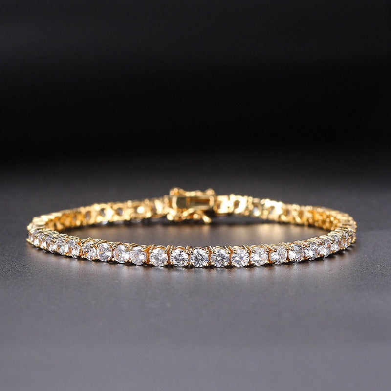 Gold Tone CZ Tennis Bracelet
