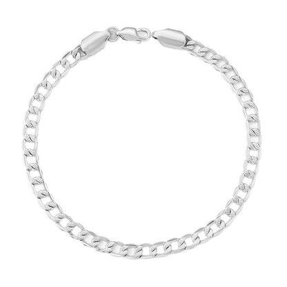 Silver Plated Curb Chain Bracelet