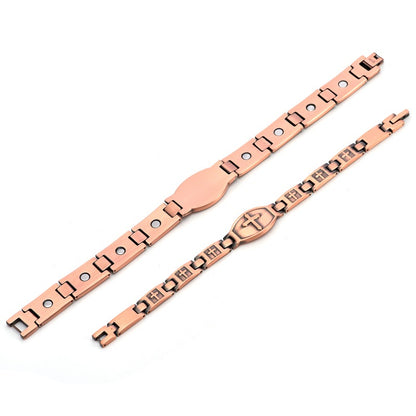 Copper Cross Magnetic Bracelet