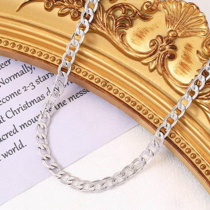Silver Plated Curb Chain Bracelet